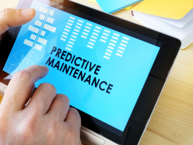 Man,Holding,Tablet,With,Title,Predictive,Maintenance.